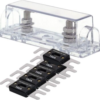 FHA15150 Series, 1 pc 1/0 2 4 AWG ANL Fuse Holder with 5 pcs Fuses 150A