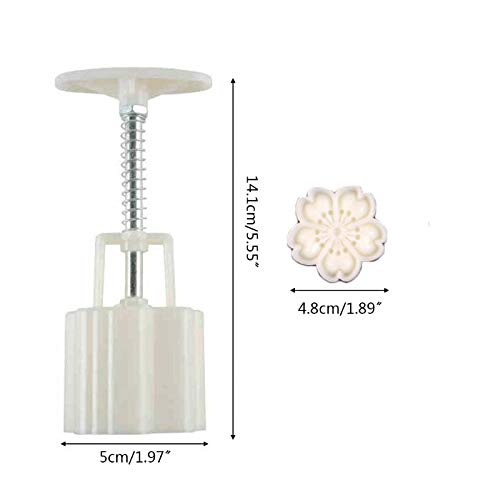 Moon Cake Mold Set 4pcs 50g Cookie Stamps, Cherry Blossom Mid Autumn Festival - Image 5