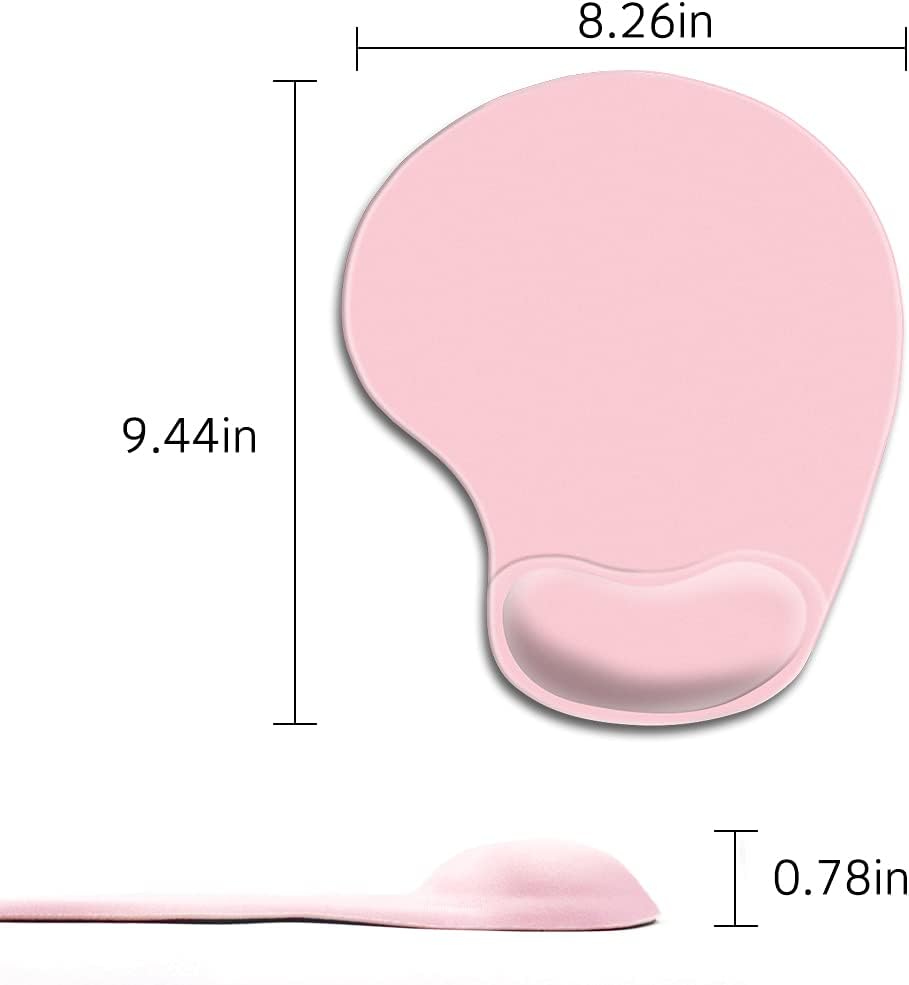 Mouse Pad with Wrist Support for Ergonomic Mousepad Gel Wrist Rest (Pink) - Image 2