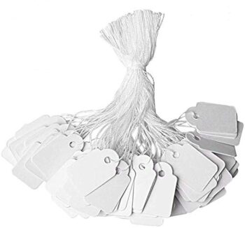 500Pcs Price Tags with String Attached by , 0.91 x 0.55 inches Premium Writable