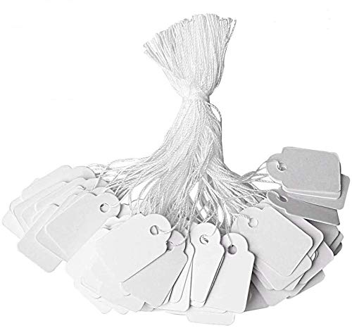 500Pcs Price Tags with String Attached by , 0.91 x 0.55 inches Premium Writable