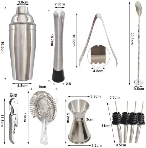 Cocktail Making Set, Cocktail Shaker Set 750ml Stainless Steel Bar Tool Set - Image 3
