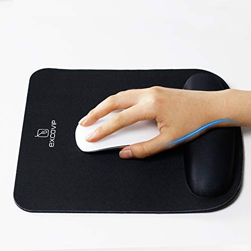 Big Ergonomic Mouse Pad with Wrist Support,Comfortable Computer Mousepad (Black) - Image 3