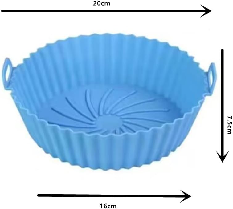 2Pcs Silicone Air Fryer Liners, Silicone Baking Tray Pots, Food Safe Reusable - Image 2