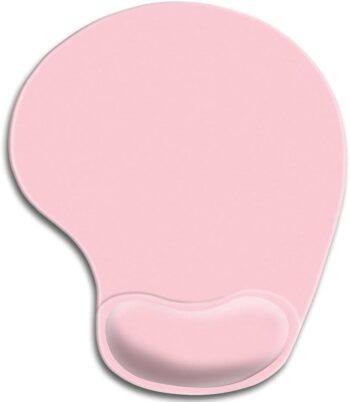 Mouse Pad with Wrist Support for Ergonomic Mousepad Gel Wrist Rest (Pink)