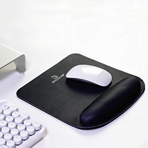 Big Ergonomic Mouse Pad with Wrist Support,Comfortable Computer Mousepad (Black) - Image 2