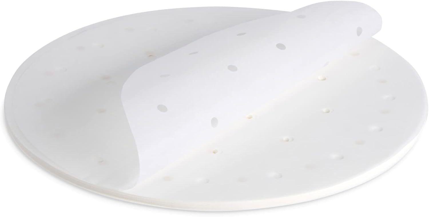 100 Pack Round Air Fryer Liners with Holes for Air Fryer Basket, (White) 10 Inch - Image 9
