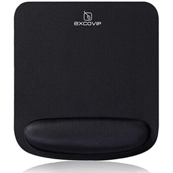 Big Ergonomic Mouse Pad with Wrist Support,Comfortable Computer Mousepad (Black)