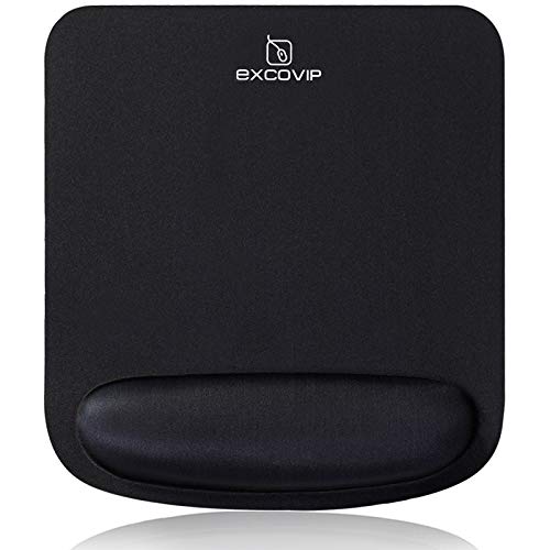 Big Ergonomic Mouse Pad with Wrist Support,Comfortable Computer Mousepad (Black)
