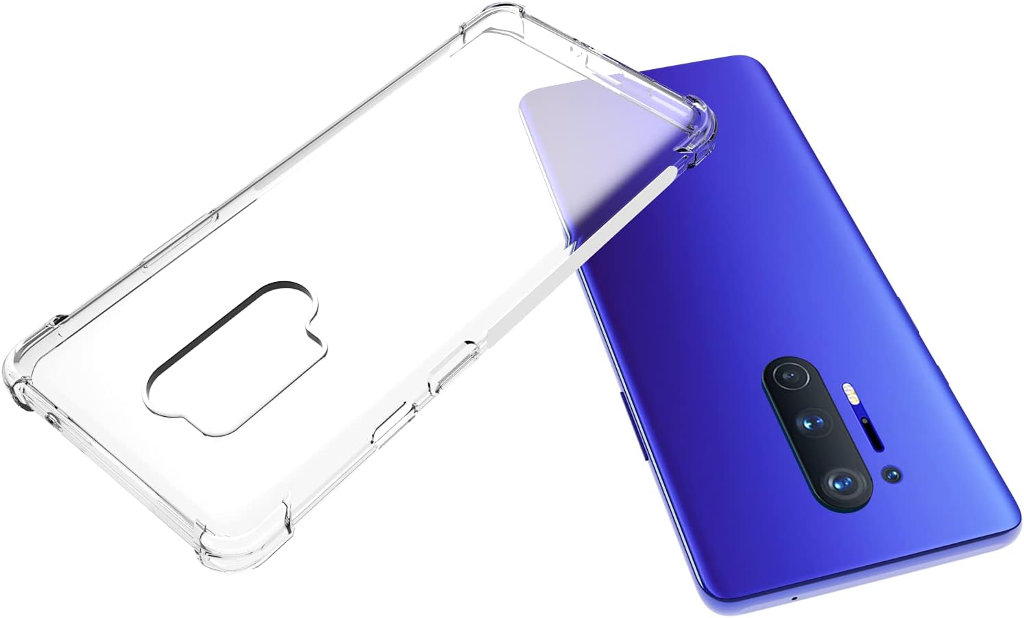 For OnePlus 8 Pro Clear TPU Four Corner Protective Case - Transparent - Image 3