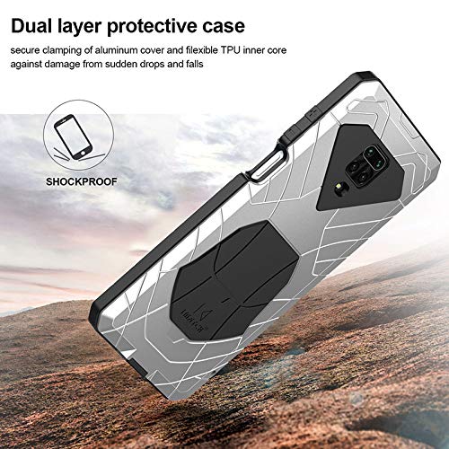 Redmi Note 9s Case, Redmi Note 9s Case Heavy Duty, Armor Hybrid (Sliver) - Image 6