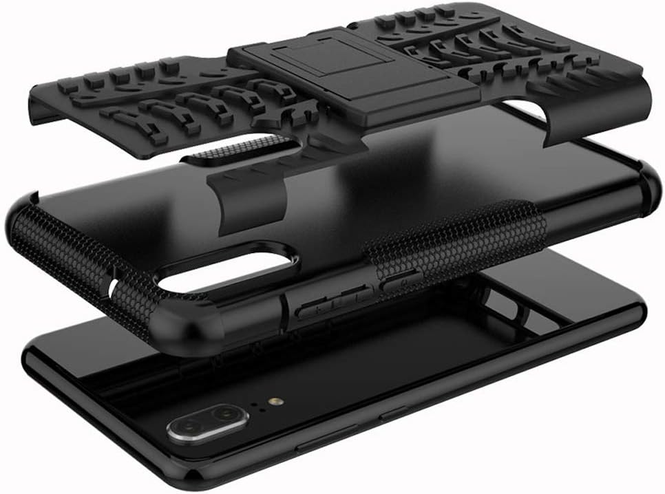 For Huawei P20 Hybrid Heavy Duty Protective Case w Tempered Glass Screen - Image 7