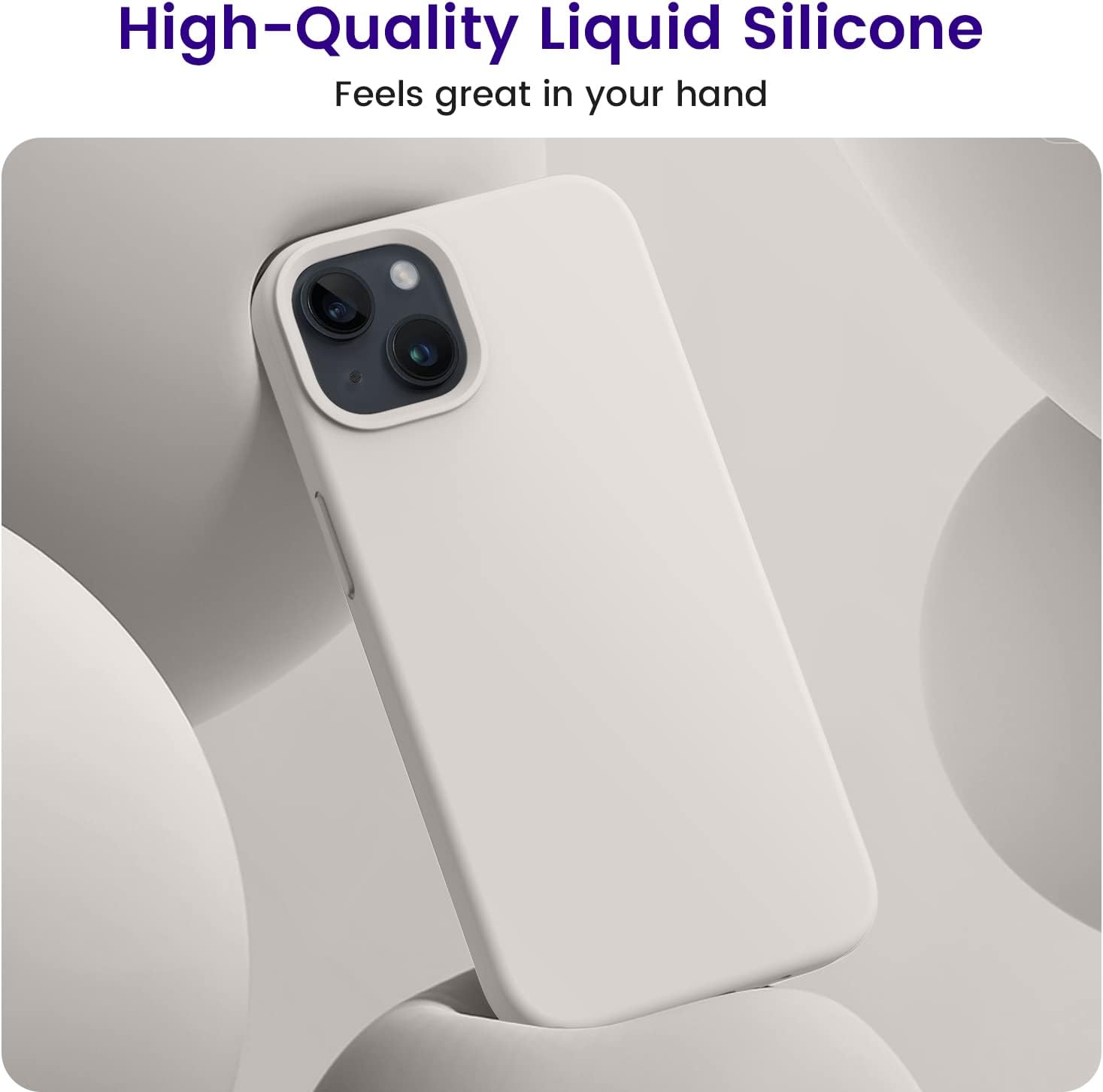 For iPhone 13 (6.1 inch) Silicone Slim Protective Shockproof Phone Case - Stone - Image 7