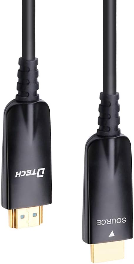 HDMI Cable with 1080p 60Hz 4K 30Hz HDMI Fiber Optic Technologies-(8m,Black)25ft - Image 4