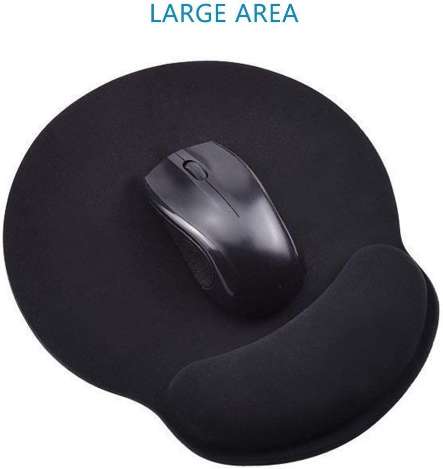 Ergonomic Mouse Pad - Wrist Support Pad with Pain Relief Memory Foam (Black) - Image 6