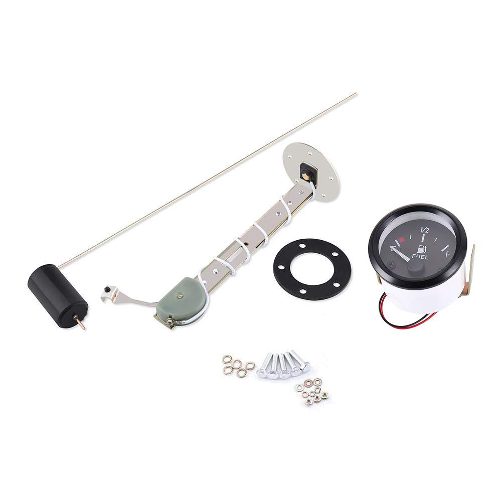 2 Inch (52mm) Digital LED Fuel Level Gauge Meter with Sensor E-1/2-F Pointer
