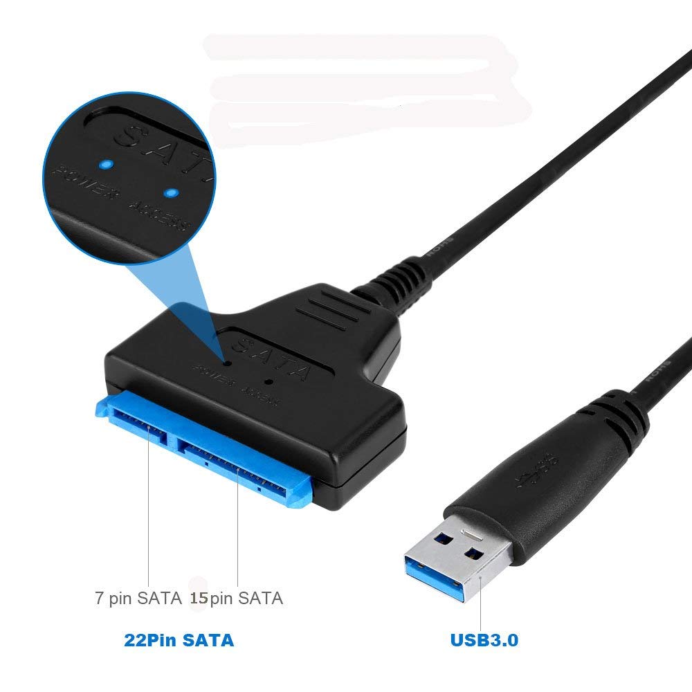USB 3.0 to SATA 22 Pin 2.5 Inch Hard Disk Driver SSD Adapter Data Power Cable - Image 5