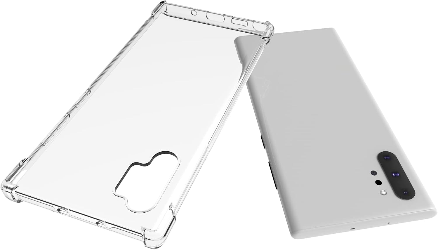 For Samsung Galaxy Note 10 Plus, Clear TPU Four Corner Transparent Soft Case - Image 5