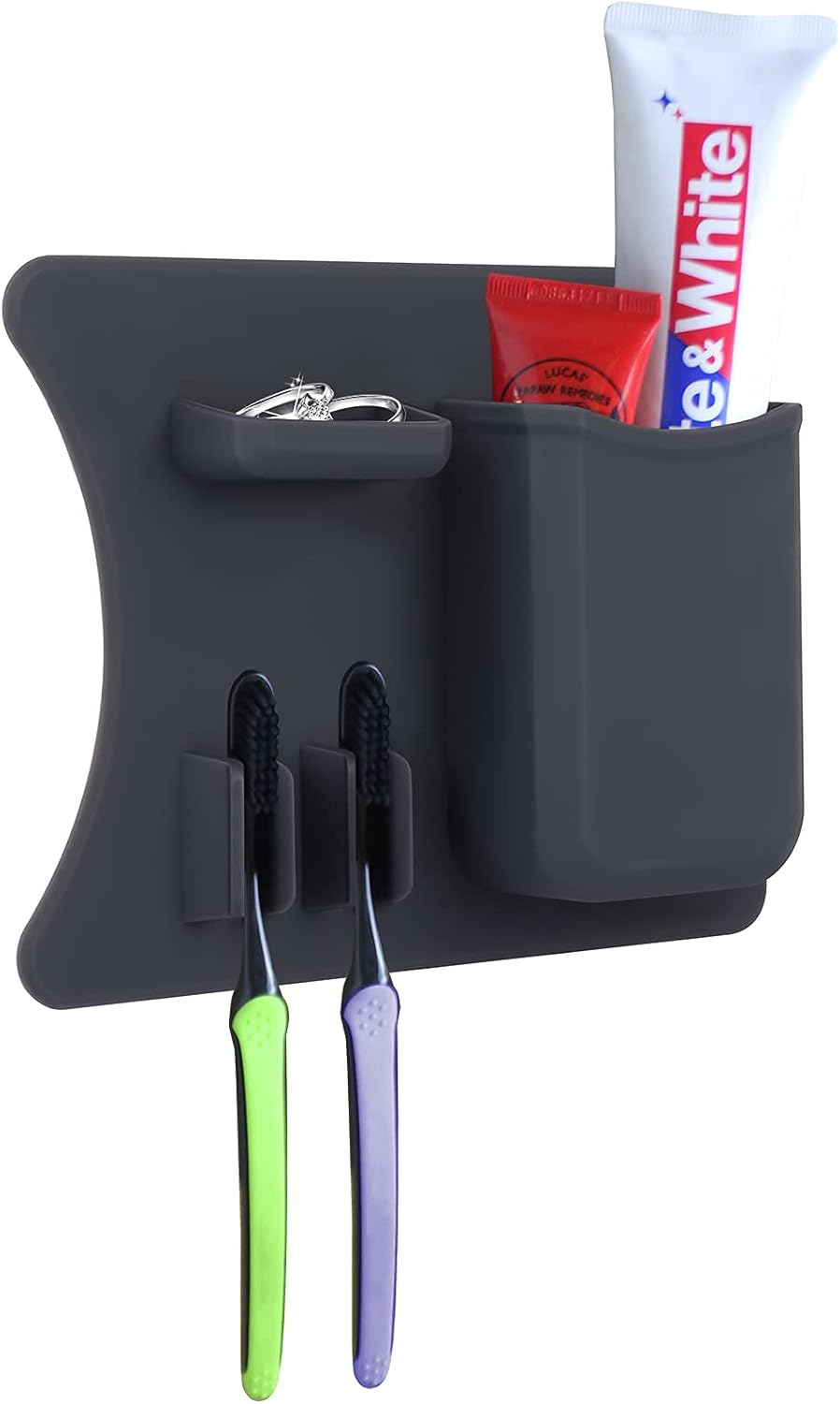 Silicone Toothbrush Holder for Shower Toothbrush Holder Organizer -1pcs -Black - Image 2
