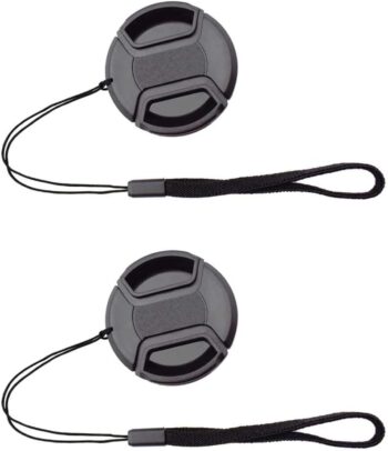 Lens Cap Cover with Keeper for AF-P DX NIKKOR 18-55mm f/3.5-5.6G VR Lens-2 Pack