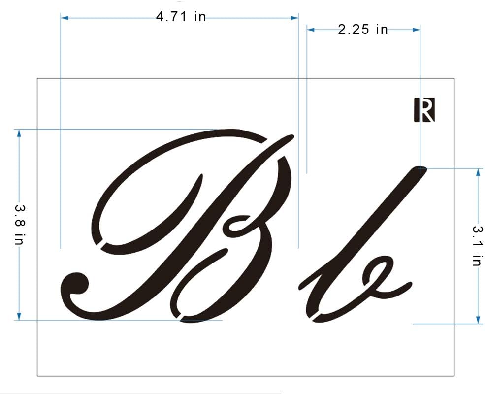Cursive Letter Stencils, Cursive Alphabet Calligraphy Letter Stencil - Image 6