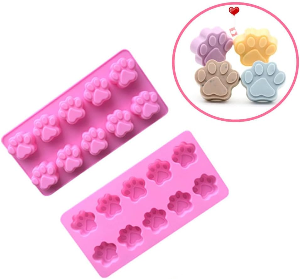 3 Pcs Silicone Ice Molds Trays with Puppy Dog Paw and Bone Shape, Non-Stick - Image 4