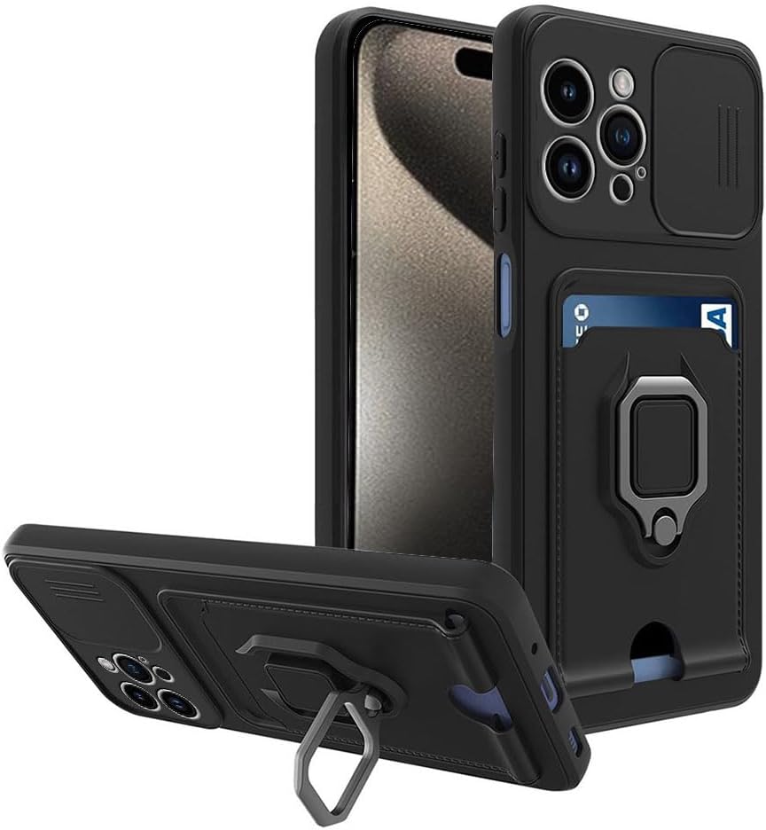 iPhone 15 Pro Shockproof Kickstand Silicone Protective Case