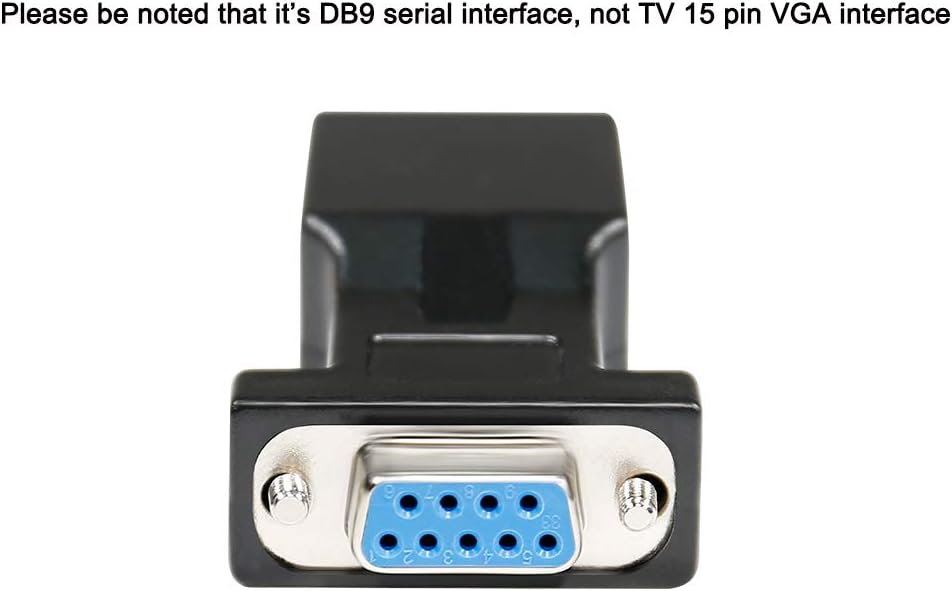 DB9 to RJ45 Serial Adapter RS232 Female to RJ-45 Female Ethernet Converter - Image 4