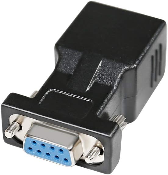 DB9 to RJ45 Serial Adapter RS232 Female to RJ-45 Female Ethernet Converter