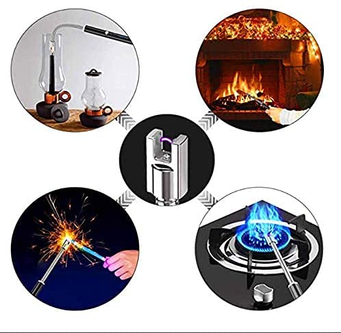 Kitchen ARC Flameless USB Lighter BBQ Windproof Portable Candle (Silver) - Image 3