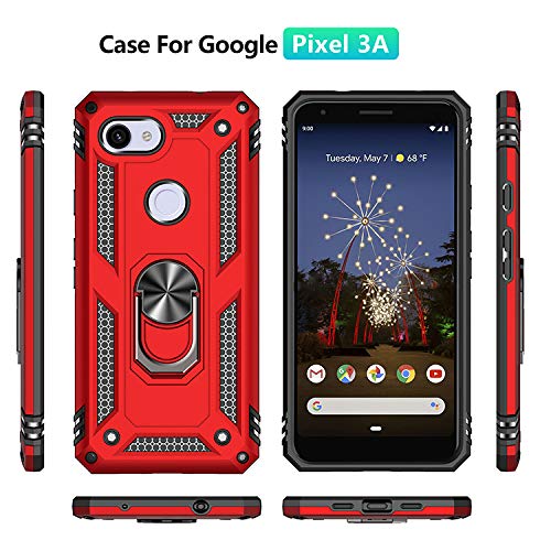 For Google Pixel 3A XL Hard Shockproof Case with Tempered Glass Screen Protector - Image 3