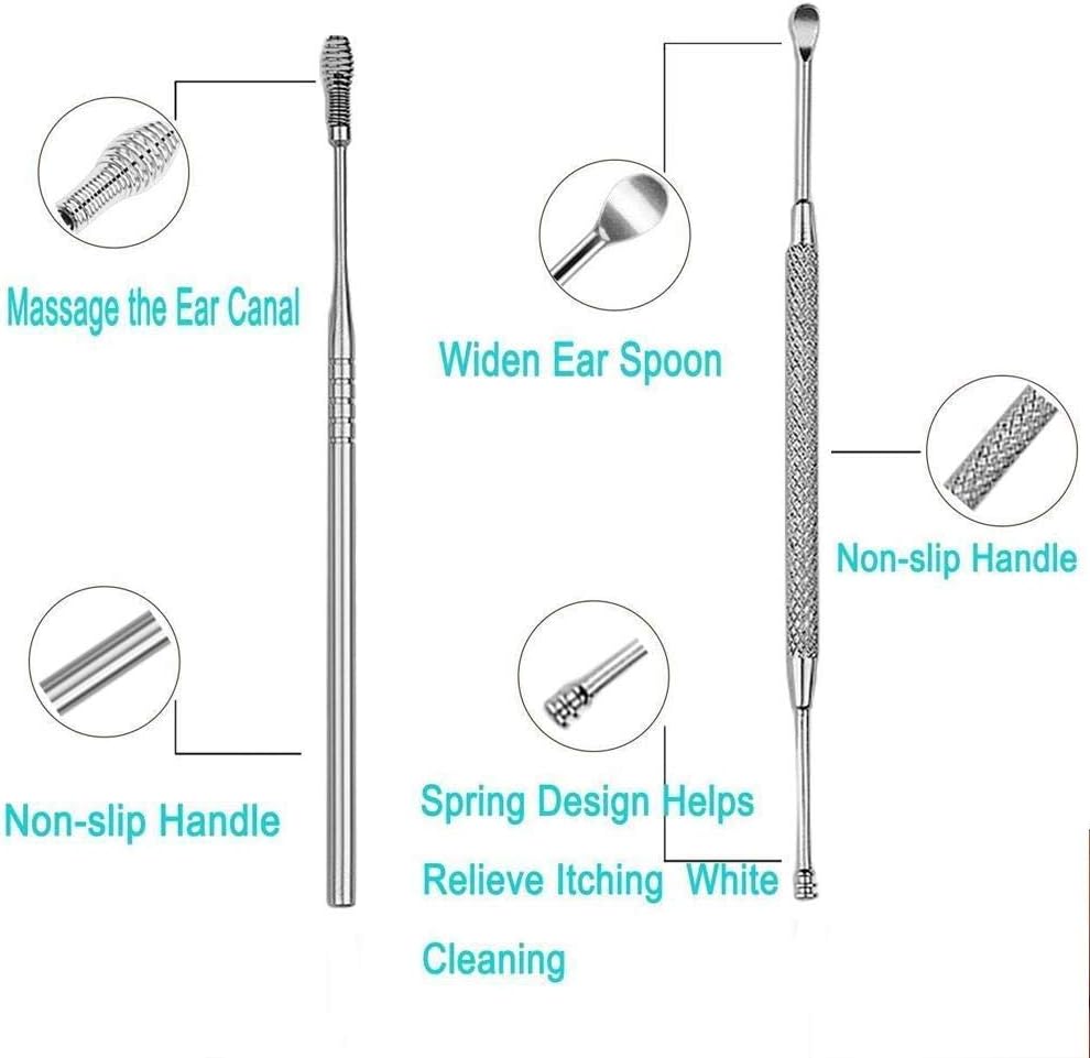 Stainless Steel Ear Pick, Earwax Removal Kit - 8 pcs - Image 6