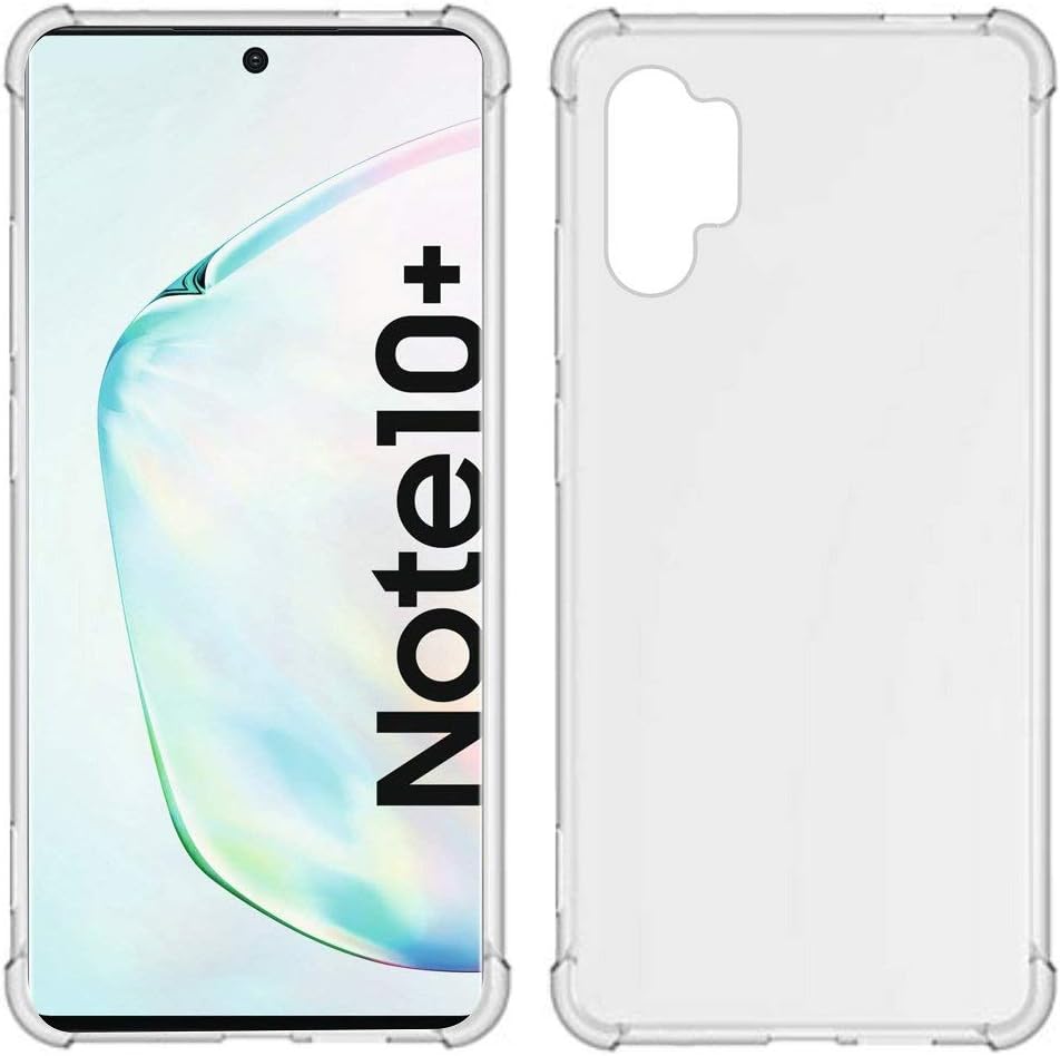 For Samsung Galaxy Note 10 Plus, Clear TPU Four Corner Transparent Soft Case