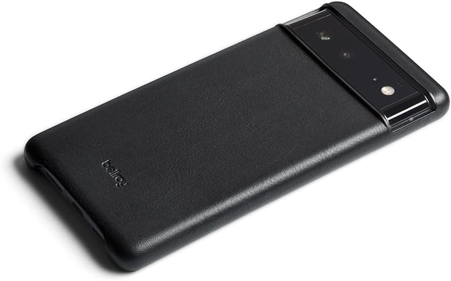Leather Case for Pixel 6 – (Slim Phone Case) - Black - Image 3