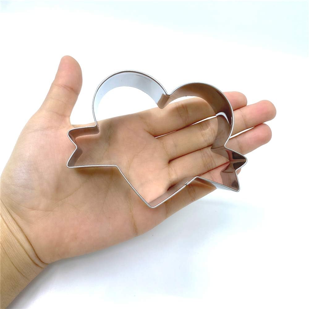 Wedding Heart with Ribbon Cookie Cutter Fondant Biscuit Cutter for Birthday - Image 5