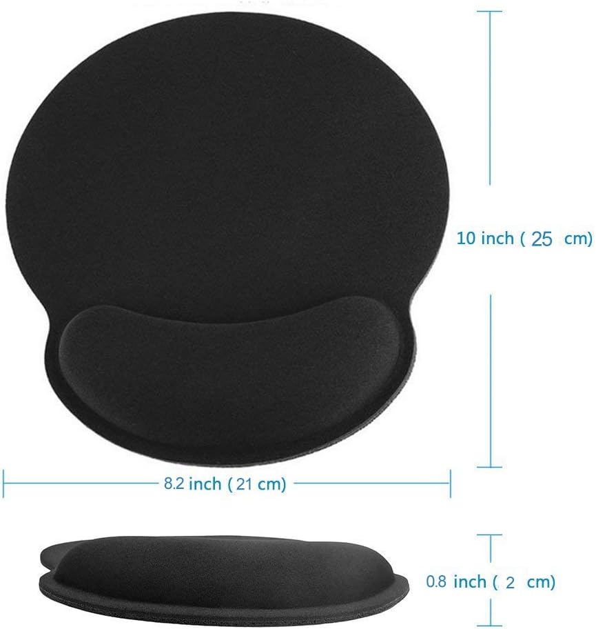 Ergonomic Mouse Pad - Wrist Support Pad with Pain Relief Memory Foam (Black) - Image 5