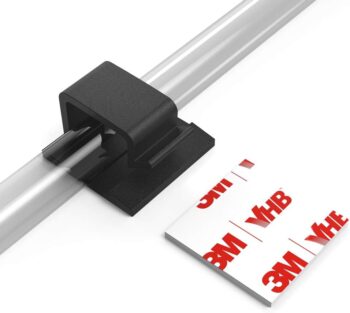 Cable Clips with Strong Self-Adhesive,R Shape Cable Management TV -40 Pcs(Black)