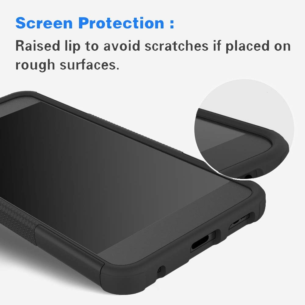 For Huawei P20 Hybrid Heavy Duty Protective Case w Tempered Glass Screen - Image 6