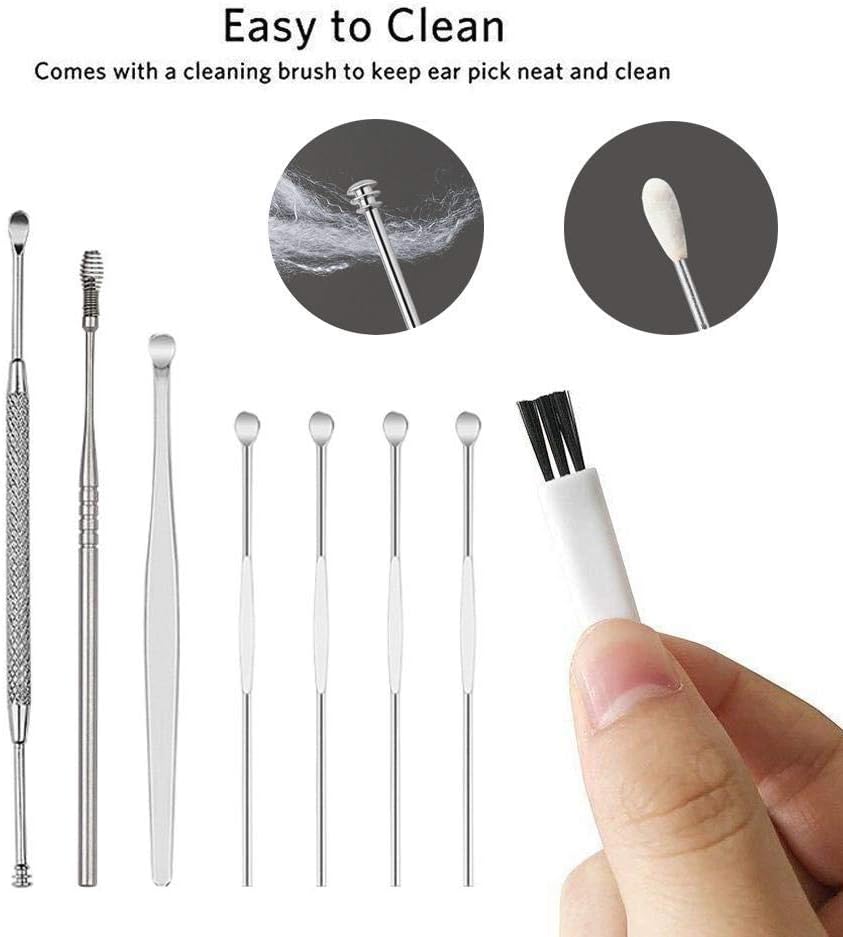 Stainless Steel Ear Pick, Earwax Removal Kit - 8 pcs - Image 7