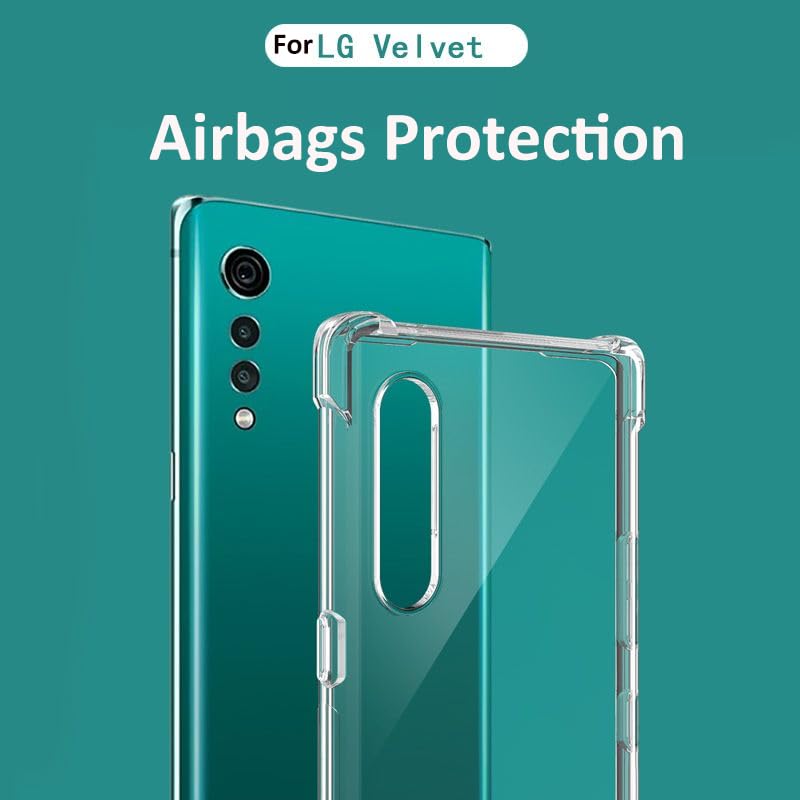 LG Velvet Clear TPU Four Corners Protective Transparent Case - Image 2