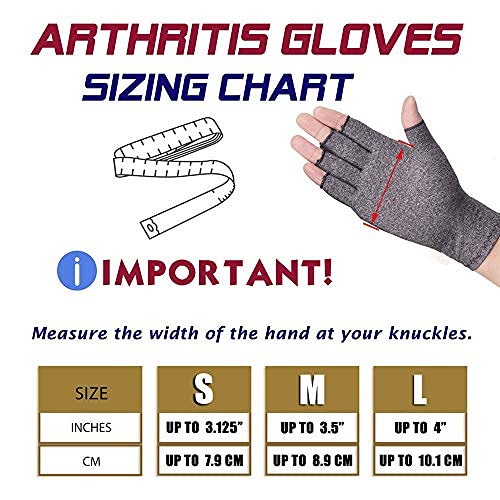 Arthritis Compression Gloves for Men & Women - Fingerless Gloves - Image 2