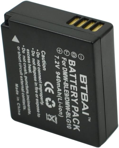 Dual-Channel Battery Charger +4X 940mAh Battery for Panasonic DMW-BLE9E BLE9 - Image 4