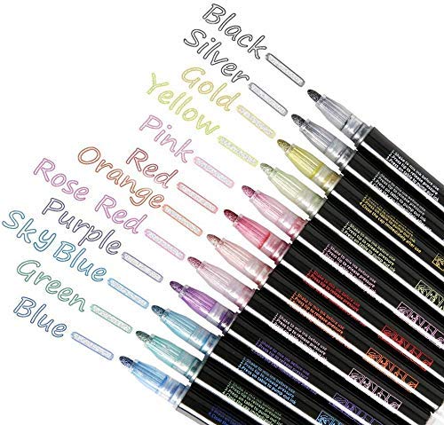 Marker Pen Magic Shimmer Paint Pens for Highlight/Posters/DIY Art Crafts-12Color - Image 2
