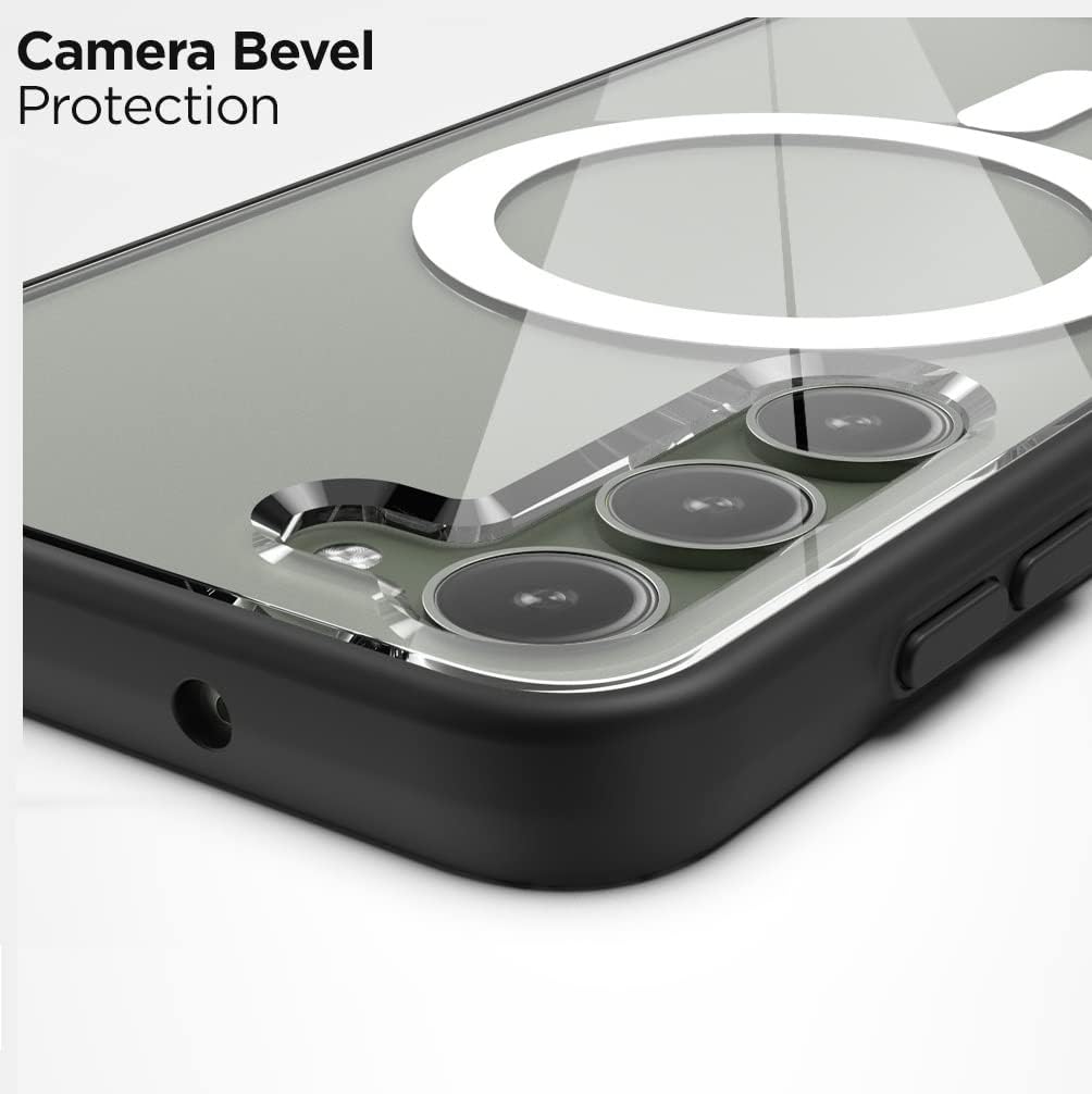 Magnetic Case Designed for Samsung Galaxy S23 (Clear/Black) Magsafe Case - Image 5