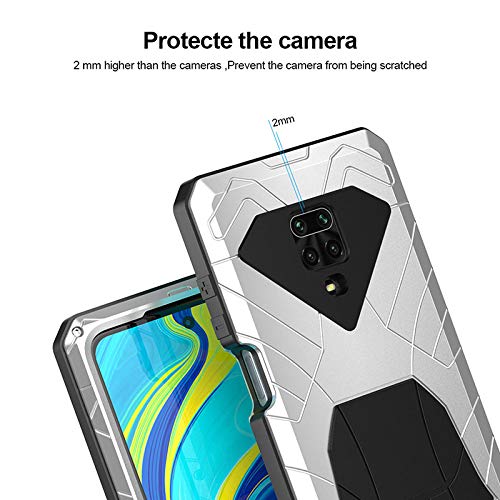 Redmi Note 9s Case, Redmi Note 9s Case Heavy Duty, Armor Hybrid (Sliver) - Image 3