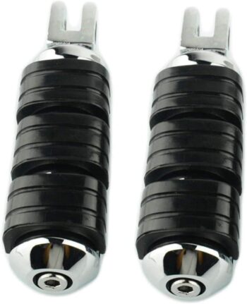 Pair Of Motorcycle Folding Pillion Footrests Foot Pegs Rear Foot Peg Pedal 12mm