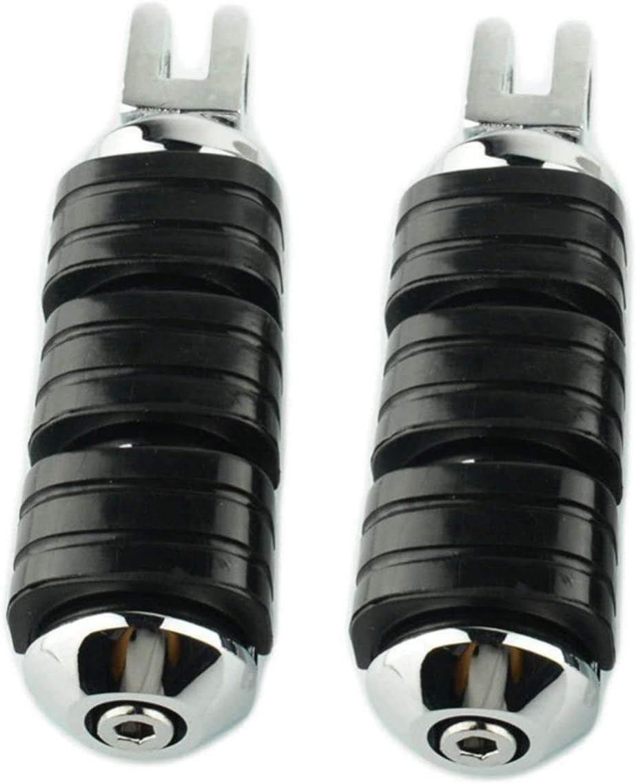 Pair Of Motorcycle Folding Pillion Footrests Foot Pegs Rear Foot Peg Pedal 12mm