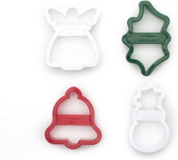 Fox Run Christmas Cookie Cutter Set, 4-Inch, Plastic, 4-Piece Set