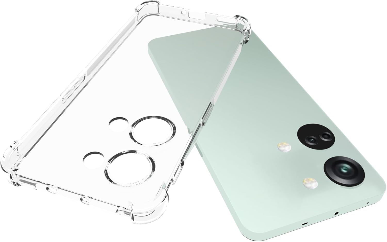 For OnePlus Nord 3 5G Clear TPU Four Corner Protective Case - Transparent - Image 3