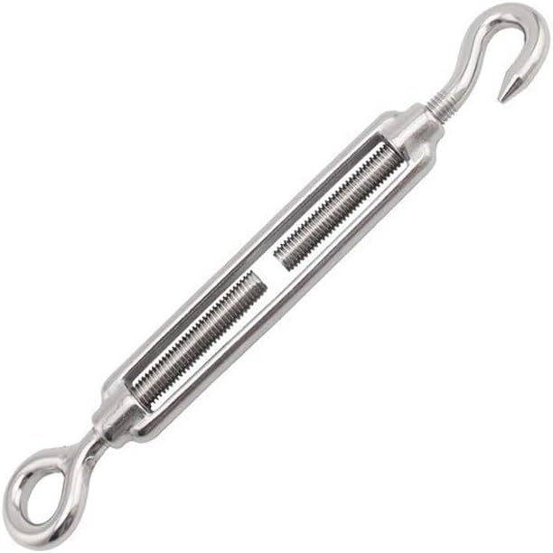 Pack of 2 M14 Hook & Eye, C to O Turnbuckle, 304 Stainless Steel, Hardware Kit - Image 2